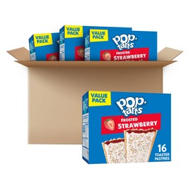 Pop-Tarts Toaster Pastries, Breakfast Foods, Kids Snacks, Value Pack, Frosted Strawberry (64 Pop-Tarts)