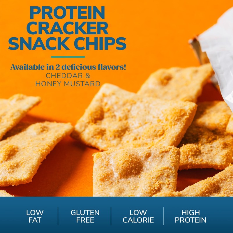 WonderSlim Protein Snack Chips, Cheddar, Low Fat & Gluten Free