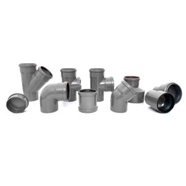 KACZMAREK Socket Plug DN 40 Grey PP Plastic | Waste Water | Installation | Sewer Pipe System | Waste Water Pipe | Sewer Pipe System | HT System