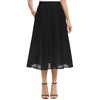 EXCHIC Women's Casual Chiffon Elastic Waist One Line Pleated Midi