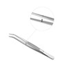Stainless Steel Tweezers, with Curved Serrated Tip Multipurpose Sewing Machine