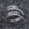 LucBuy Inspirational Rings, Stainless Steel Finger Ring Engraved Keep Going,
