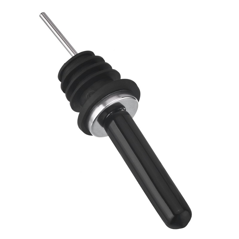 EBOOT 48 Pack Black Rubber Pourer Cap Liquor Bottle Pourer