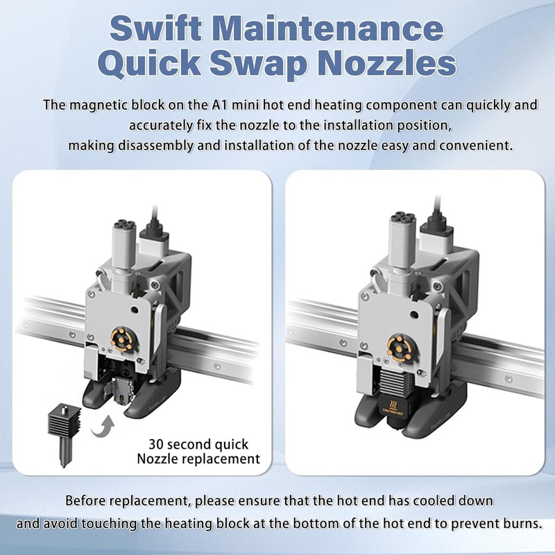 Sahvaim 2 Pack Hotend Print Head Extruder Kit for Bambu