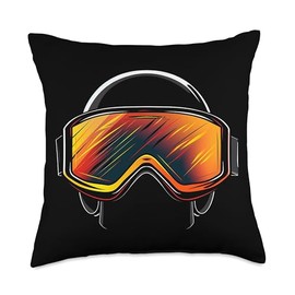 Ski Goggles Vector skier Throw Pillow