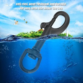 Diving Hook,Swivel Eye Bolt Snap Hook 316 Stainless Steel Single Hook Swivel Eye Snap Diving Accessory (75mm-SSA-DT75B),Diving