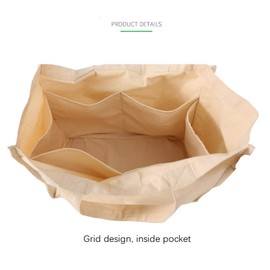 Tote Bag, Canvas Tote Bag Reusable Grocery Bag Large Capacity Home Environmental Washable with Handles Shopping Tote(white)