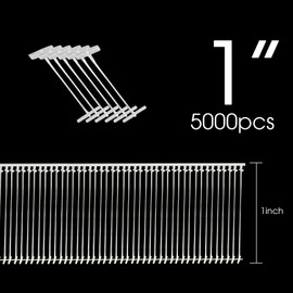 1 inch Standard Tagging Gun Fasteners, Tag Gun Refills,Plastic Fasteners,Clothing Tag Barbs Attachments Price Label for All Standard Price Tag Gun(5000pcs)