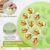 HANSGO Round Deviled Egg Platter and Carrier with Lid -