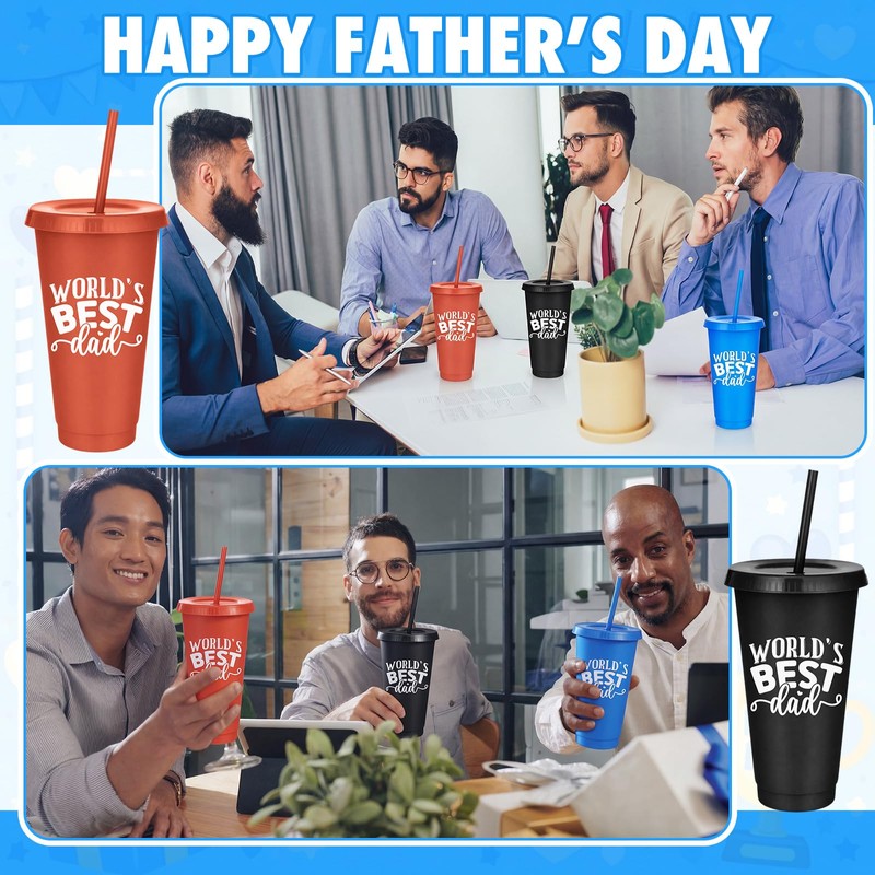 Rtteri 12 Pcs Father's Day Appreciation Cups Gift Bulk World's