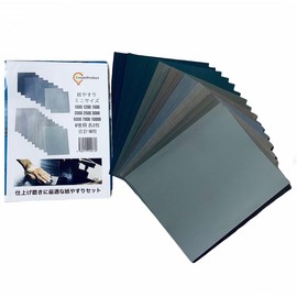 Sandpaper Mini Size, 9 Types, 2 Sheets Each, 18 Sheets Set, 1000, #1200, 1500, 2000, 2500, 3000, 5000, 7000, 10000 Set, Paper Sandpaper, Sandpaper, Slacker, Medium, Fine, Fine Type Set DIY plastic