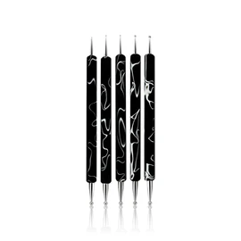Rolabling 5 Pcs/Set Double-ended Nail Art Dotting Pens Nail Art Design Dotting Painting Pen Tool Nail Decorations Brush Set Tools(Size 2)