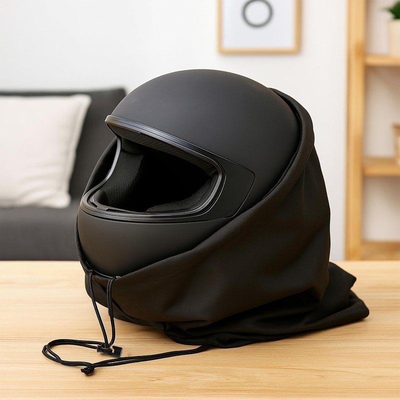 Black Helmet Bag Microfiber Lightweight Welding Motorcycle Helmet Storage Carrying