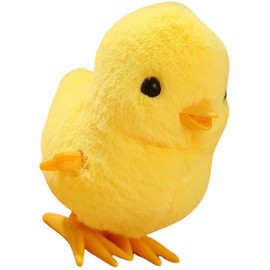 Toyvian - Juguete de peluche de pollo para saltar, juguete de peluche para pollo, juguete para saltar, juguete de simulación, color amarillo