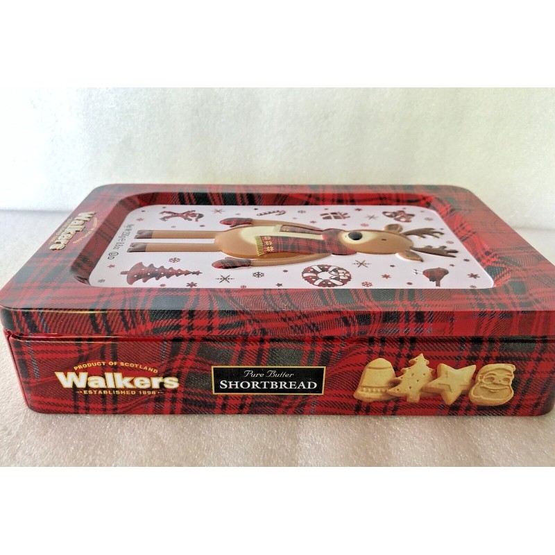 Walkers Shortbread Butter Cookies REINDEER Holiday, 9 3/4" x 6