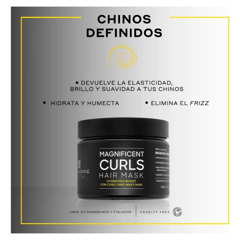 MARTHA DEBYALE HAIR TECH Magnificent Curls Mascarilla. Chinos, con Miel