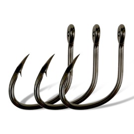 BBBF 5pcs Premium Grouper Fishing Hooks - Heavy-Duty Circle Hooks for Saltwater Big Fishing Gear, Perfect for Big Game Fishing Supplies & Tackle (18#231.42LB-5PCS)