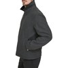Dockers Men's Wool Blend Zip Up Jacket with Quilted, Charcoal
