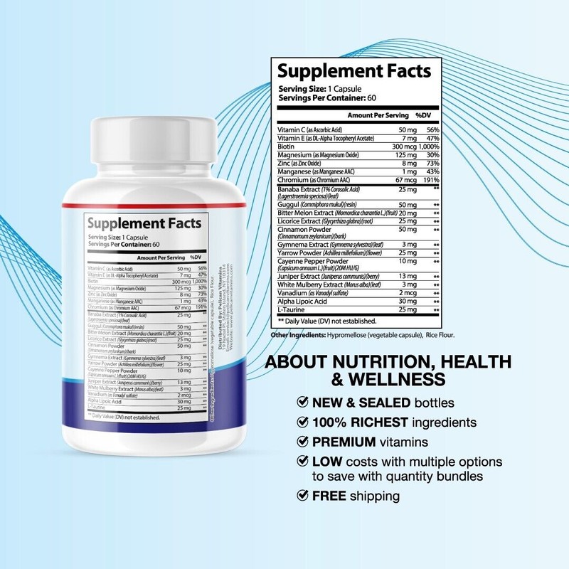 No Gluco Freeze- Blood Support- 60 Capsules