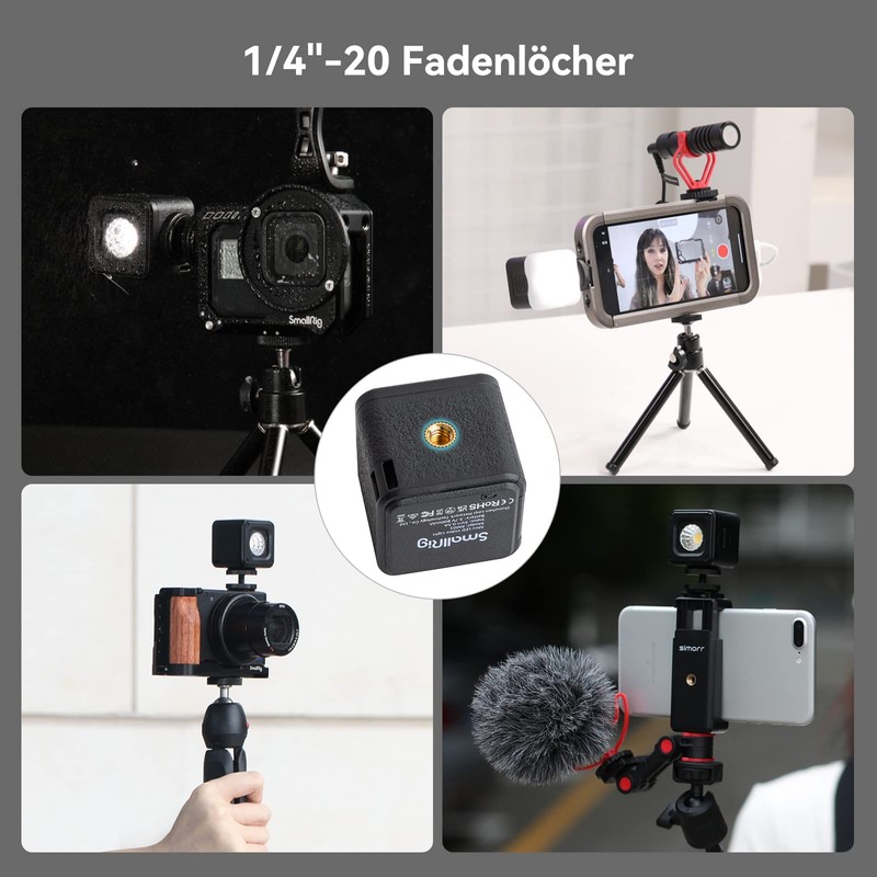SMALLRIG LED Video Light, LED Video Light Mini, Rainproof Lighting