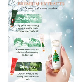 Christmas Hand Creams Gift Set of 5 Mini Hand Cream Gift Set, Dry Cracked Hands Moisturising Cream for Winter, Small Gift Christmas for Men/Women/Mother/Girlfriend/Wife