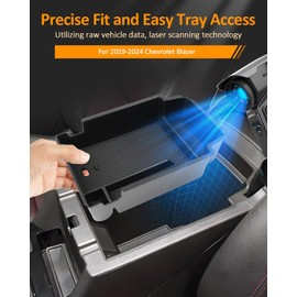 CDEFG for Chevy Blazer Center Console Organizer Tray 2020 2021 2022 2023 2024 Blazer Accessories 2LT 3LT RS Premier Armrest Storage Box Insert Tray Arm Rest Storage Tray