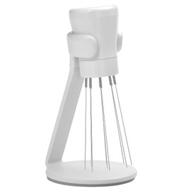 Normcore WDT Tool V2.1 with Stand - 0.23mm 9 Prong Espresso Distribution Too, Weiss Distribution Technique, Magnetic Coffee Stirrer with 16 Extra Needles, Non-Stick Coating White