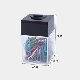 Tnyvm Green Magnetic Paper Cilp Dispenser Holder Clear Acrylic Paper Clip Organizers with Magnetic Top for Desk Cute Office Binder Clip, Desk Supplies Holders