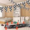 Windspeed Race Car Party Supplies, 38 Pcs Set: 24 Checkered