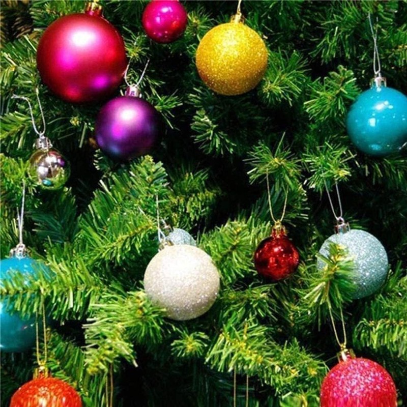 BSTMOME 4CM Hanging Christmas Baubles Tree Decoration Party Ornaments, Shatterproof