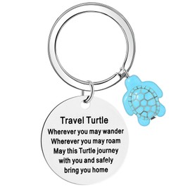 Tyqour Sea Turtle Keychain - Cute Turtle Gifts for Women & Travel Lovers