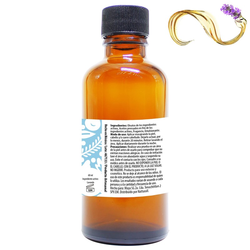 Aceite de Lavanda Orgánico para Masaje Corporal 60 ml
