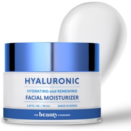 Hidratante facial diario con ácido hialurónico: hidratación duradera, antienvejecimiento, reafirmante de la piel; probado por dermatólogos; cuidado de la piel coreano; 1,69 fl. oz.