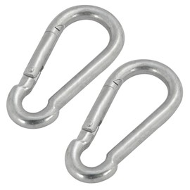 TRIXES 2 X Large 100mm Steel Carabiner Hook Clasps Spring Snap Clip