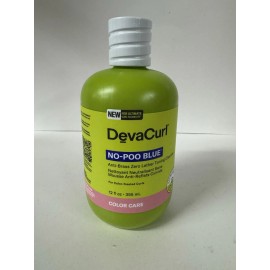DevaCurl No-Poo Blue Anti Brass Toning Cleanser 12 fl oz For Color Treated Curl
