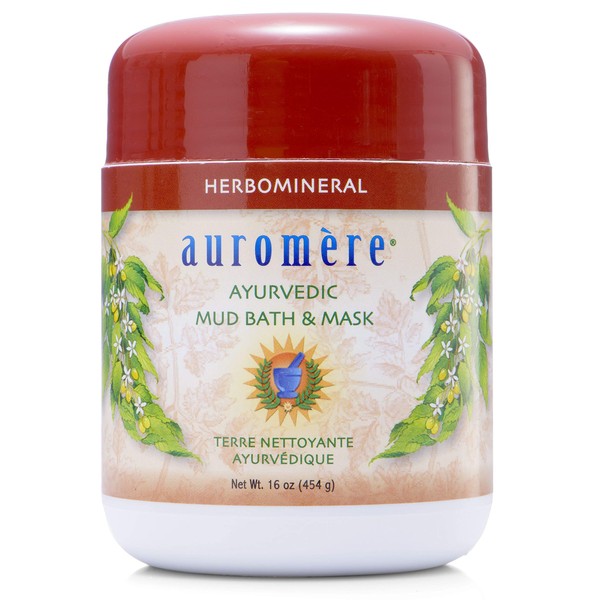 Ayurvedic Herb and mineral Mud Bath by Auromere - All Natural Mud Bath that Purifies and Rejuvenate Skin Effects - Eliminates Toxins and Impurities While Nourishes Skin - 16 oz