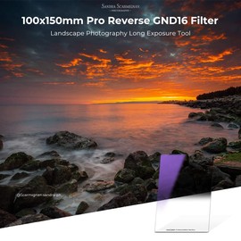 Reverse GND16 Filter, K&F Concept Reverse Graduated Neutral Density Filter Grad ND16(4 Stops) 100 * 150 * 2.0mm Square Filter Optical Glass GND Slim