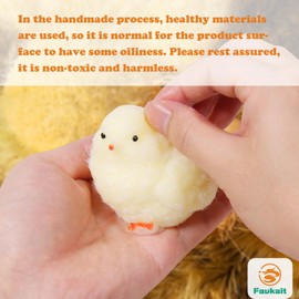 Handmade Chick Taba Squishy Toys Soft Squishy Fidget Toys Silicone Squeeze Toys for Stress Relief (2pcs)