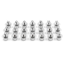 RTRHINOTUNING 50pcs Wheel Rim Rivets for 6.9mm/0.27in Hole Replacement Wheel Lip Rivets Nuts ABS Plastic (Chrome Silver)