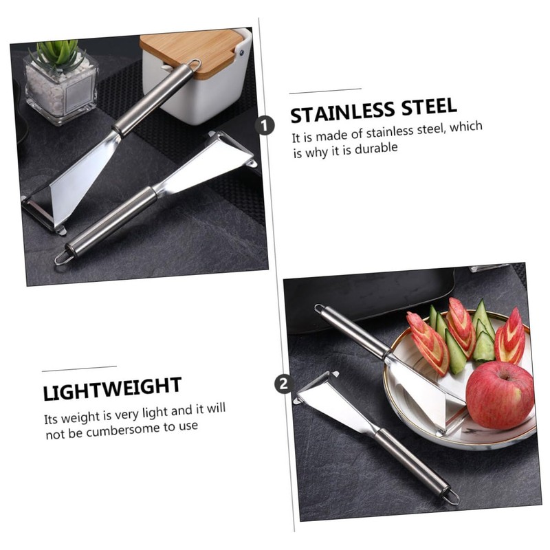 OSALADI Fruit Engraving Blades: 2pcs Stainless Steel V- Shape Fruit