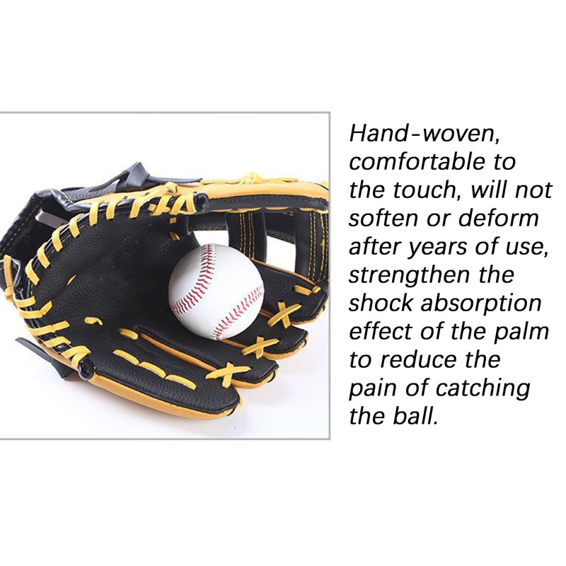 Baseball Glove - Softball Practice Mitts - Leather Outfield Softball