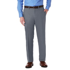 Kenneth Cole Reaction Men's Stretch Modern-Fit Flat-Front Pant, Dark Grey, 34W x 30L