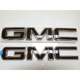 GMC 2019-2023 Front & Rear Emblem Chrome Black GMC Fit For Sierra 1500 2500HD 3500HD