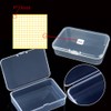 XINGSUI Set of 2 Transparent Plastic Boxes Small with Lid,