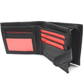 Men's Soft and Secure Leather Wallet with RFID Blocking, Card Slots, ID Window and Coin Pocket