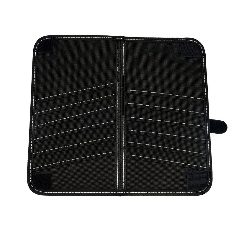 Aturmon Car Visor Organizer, 14-Capacity CD Storage Case, Black, Non-woven