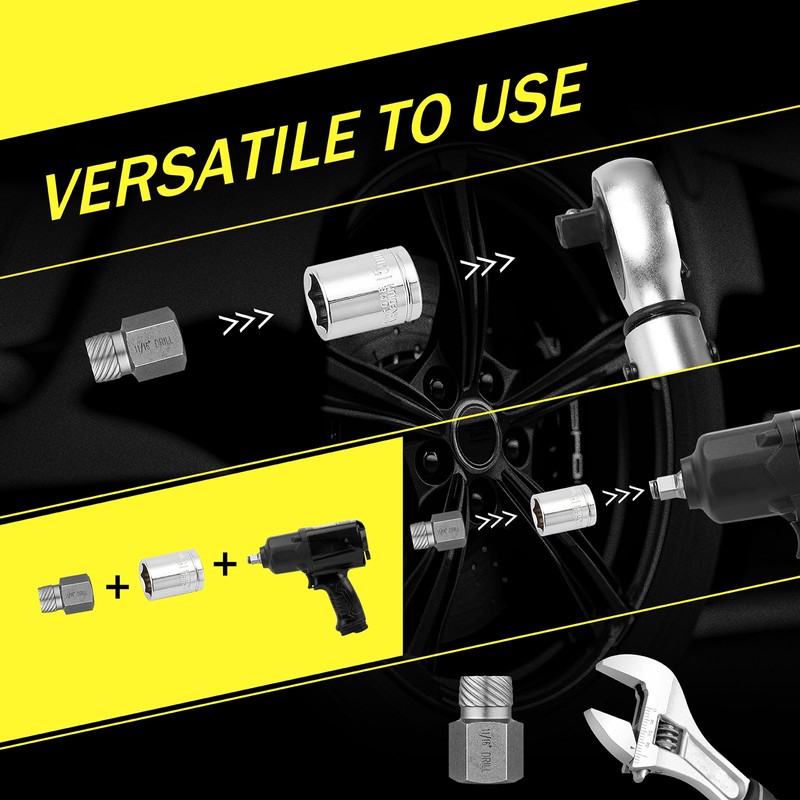 25 Pcs Screw Extractor Set, Easy Out Bolt Extractor Set,