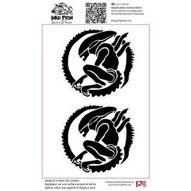 Bad Fish Custom Decals – 2 Pack Alien Xenomorph Round True Belivers - Funny Cute Sticker - Premium Gloss Permanent Vinyl Waterproof 6 Year Indoor Outdoor