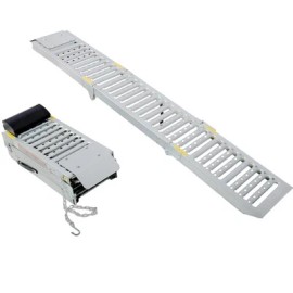 KICHKING 2 Sets Foldable Ferruginous Car Ramp Portable Lightweight Ramp for Car Truck SUV