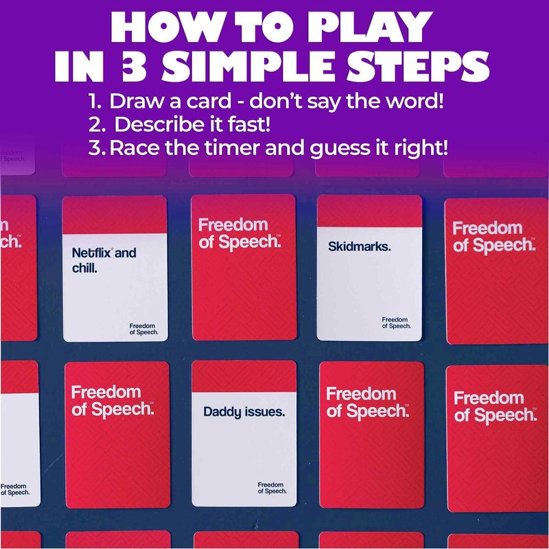 QUOKKA Freedom of Speech Card Board Game – Fast-Paced Guess